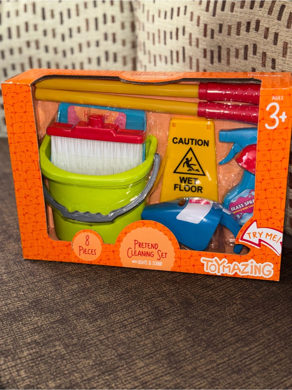 NEW TOYMAZING Pretend Play Cleaning Set with Lights & Sound 8 Pieces Ages 3+